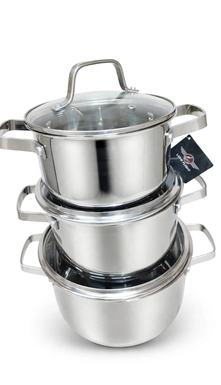 Lone Flight Steel Silver Casserole 3pc 429133