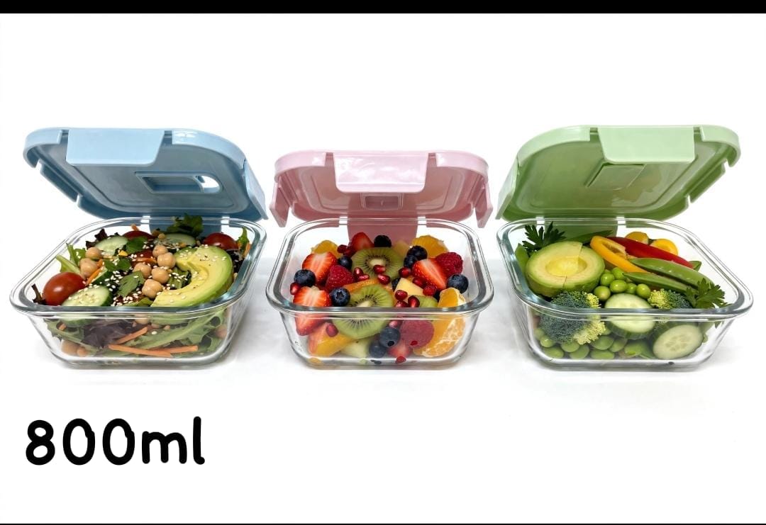 Glass Storage Bowl Sq 800ml 455959