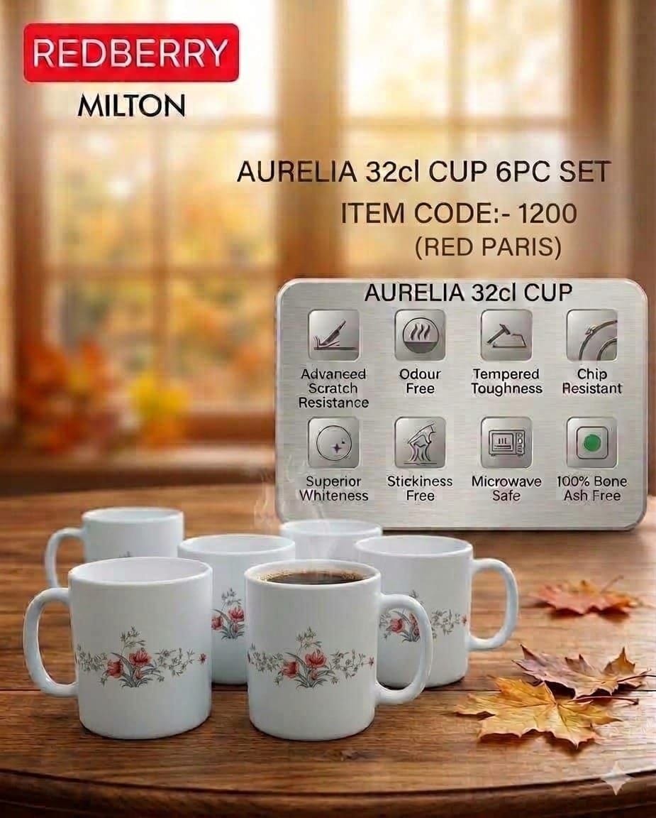 Treo Red Paris 32cl Mugs 6pc 32repa
