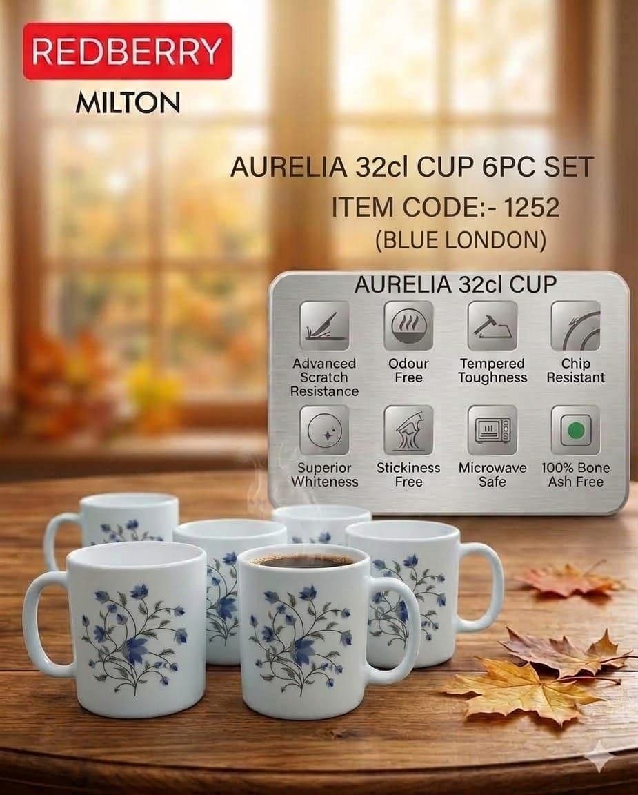 Treo Blue London 32cl Mugs 6pc Mt32bllo