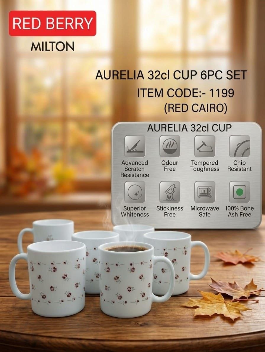 Treo Red Cairo 32cl Mug 6pc Mt32reca