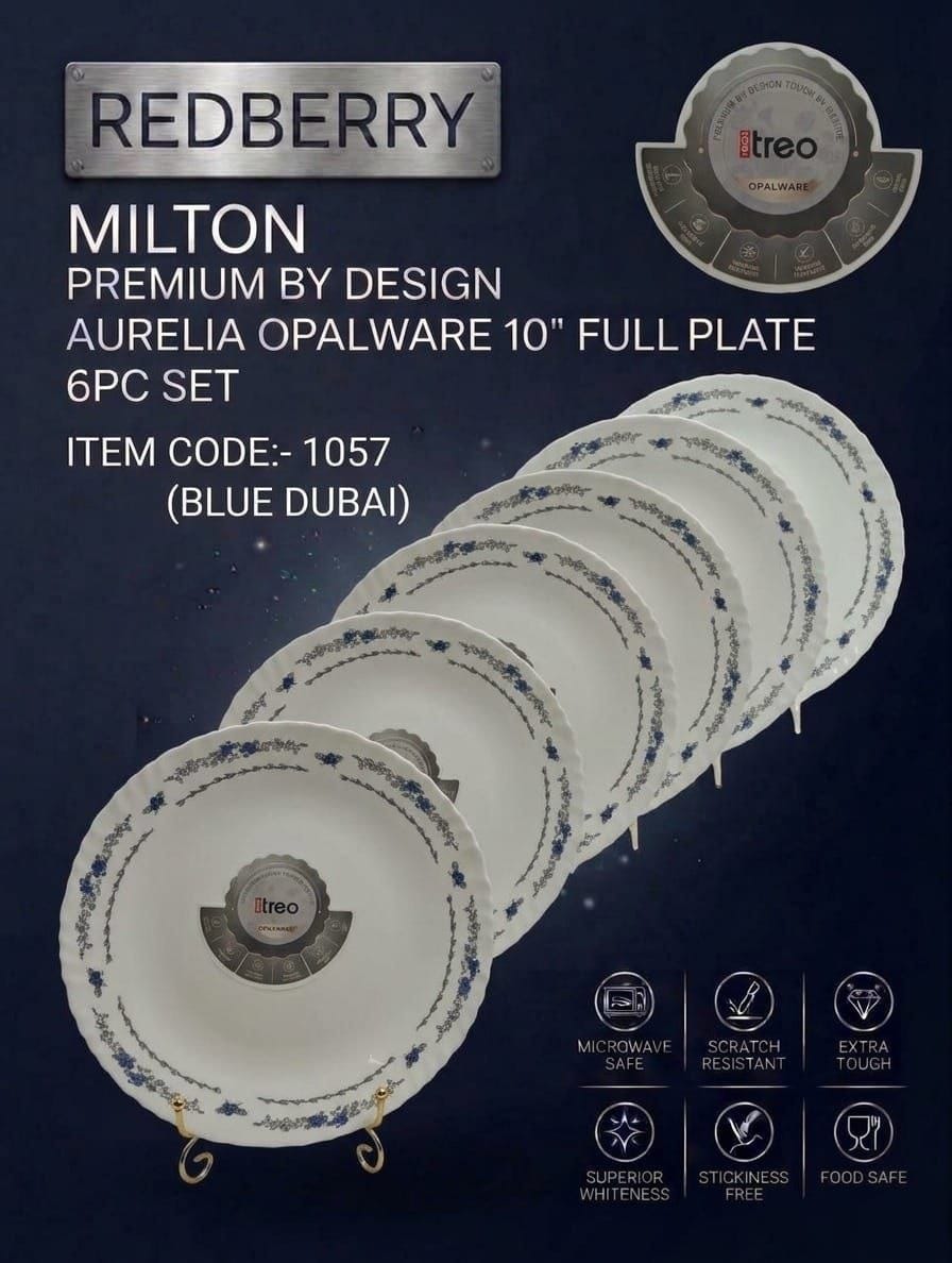 Treo Blue Dubai Dinner Plate 6pc Mt10bldu