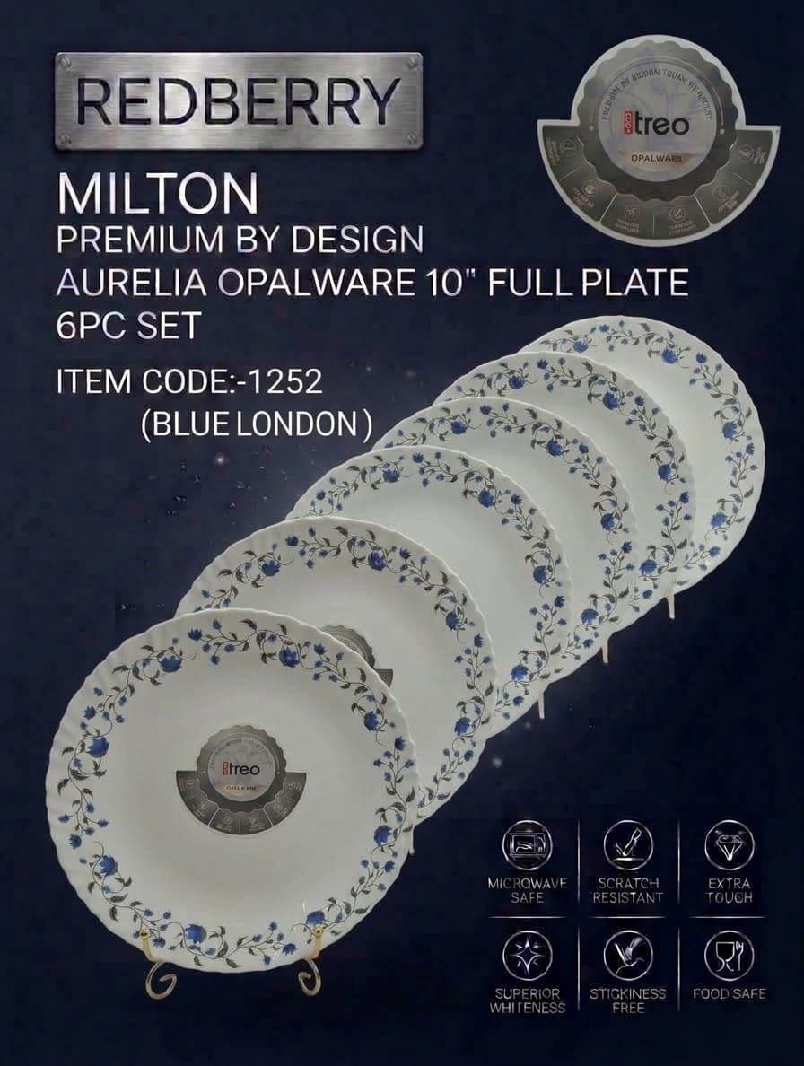 Treo Blue London Dinner Plate 6pc Mt10bllo