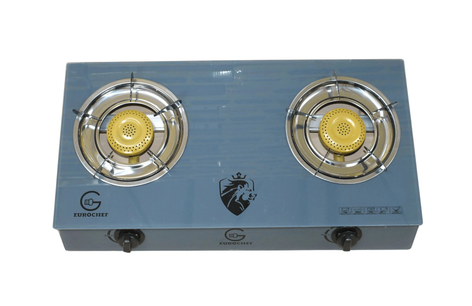 Eurochef Gas Cooker – 2 Burners, Glass Top (B002C)