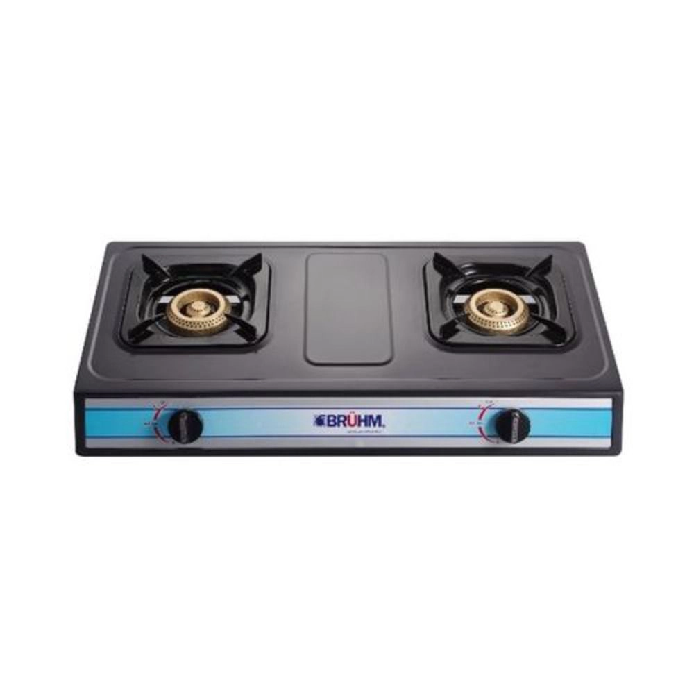 Bruhm Gas Cooker – 2 Burners, Silver (BGCMT2S)