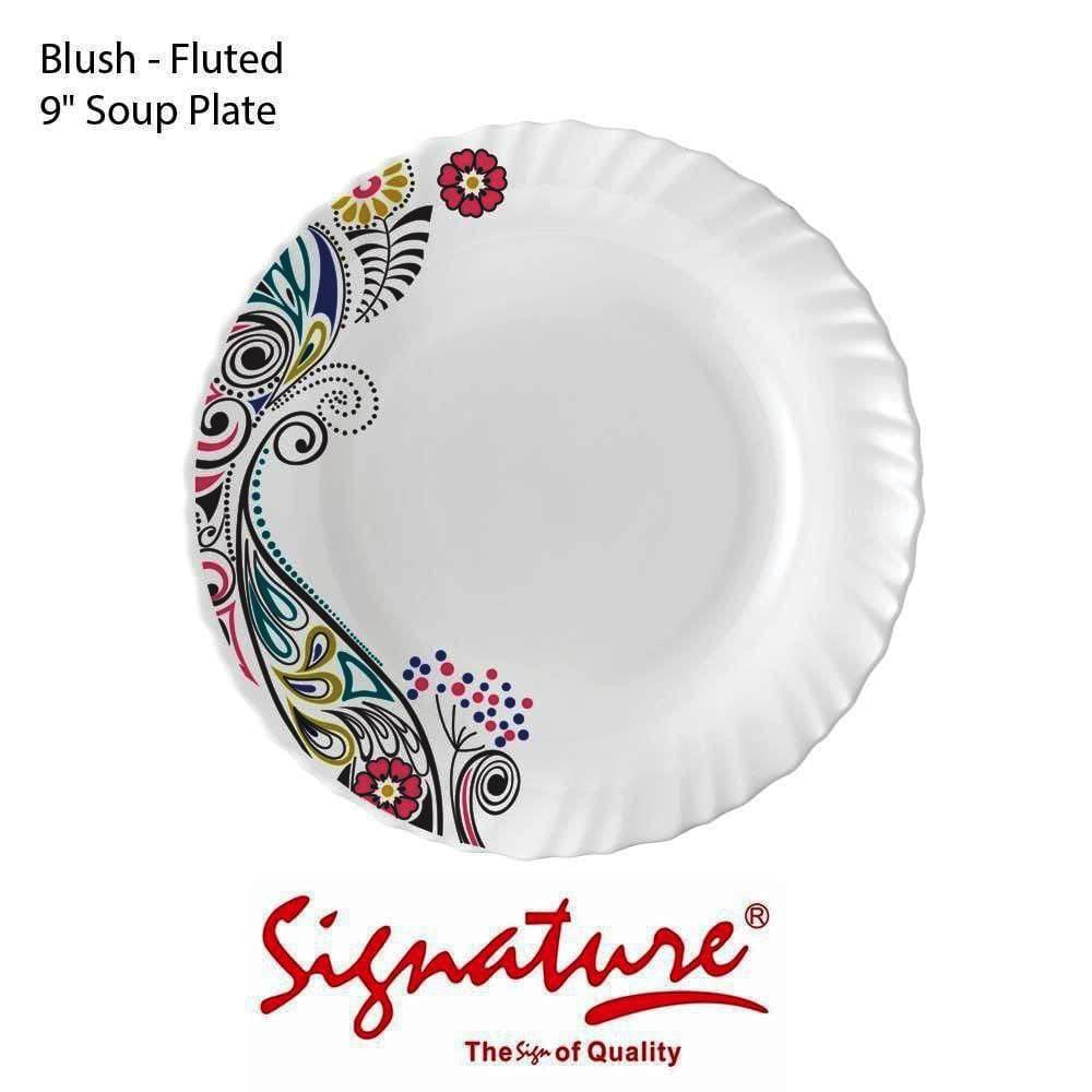 9BLFL DIVA 9 INCH BLUSH FLUTED S/P 6PC 131063