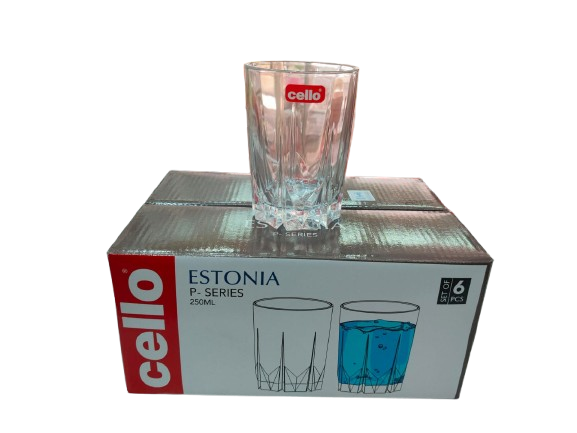 Cello Estonia P 250ml Hi Ball Glasses F6 Cel1012