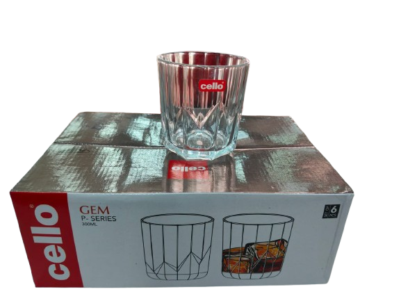 Cello Gem P 300ml Rock Glasse F6 Cel1018