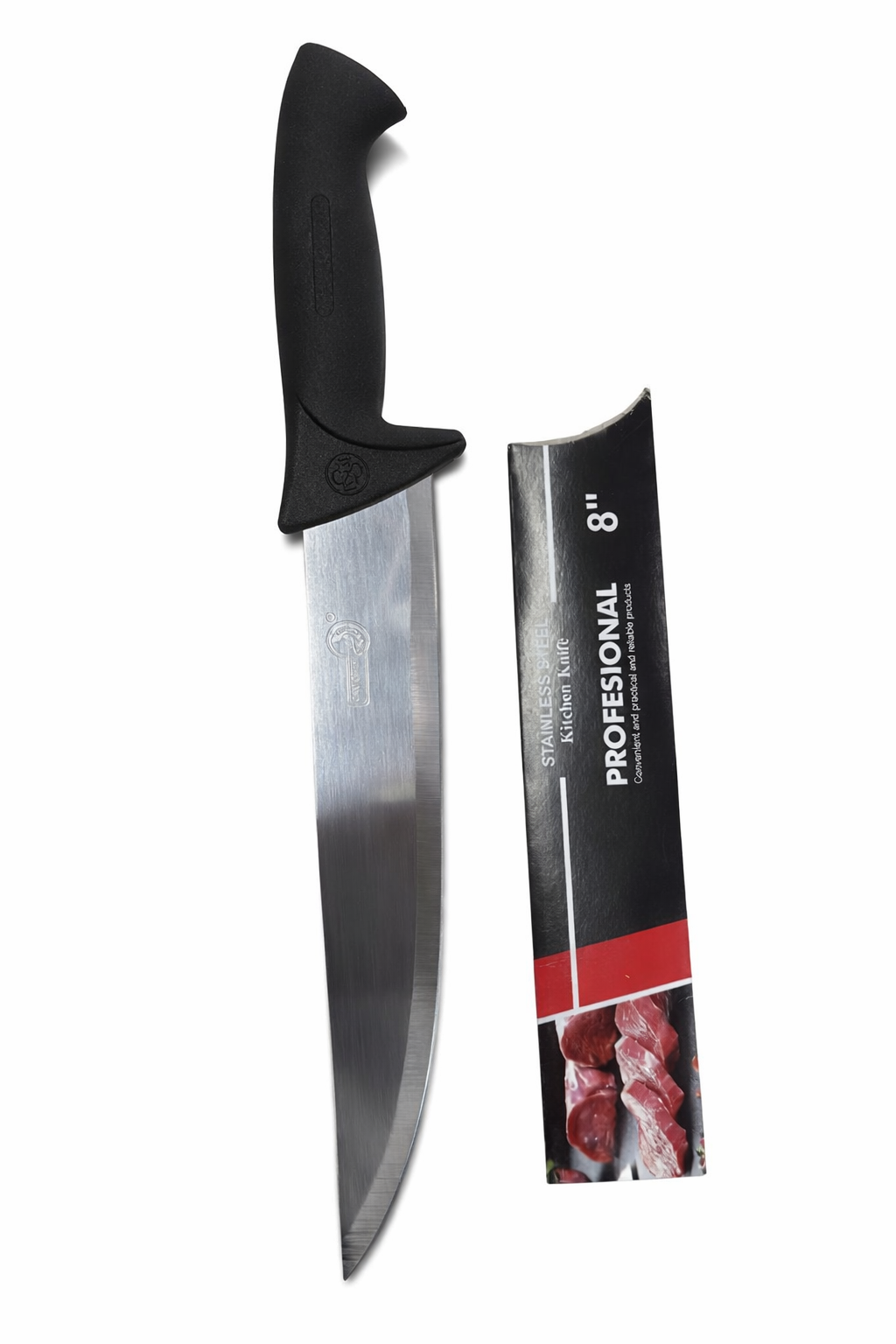 Nt08 Black Handle Knife 8 Inches