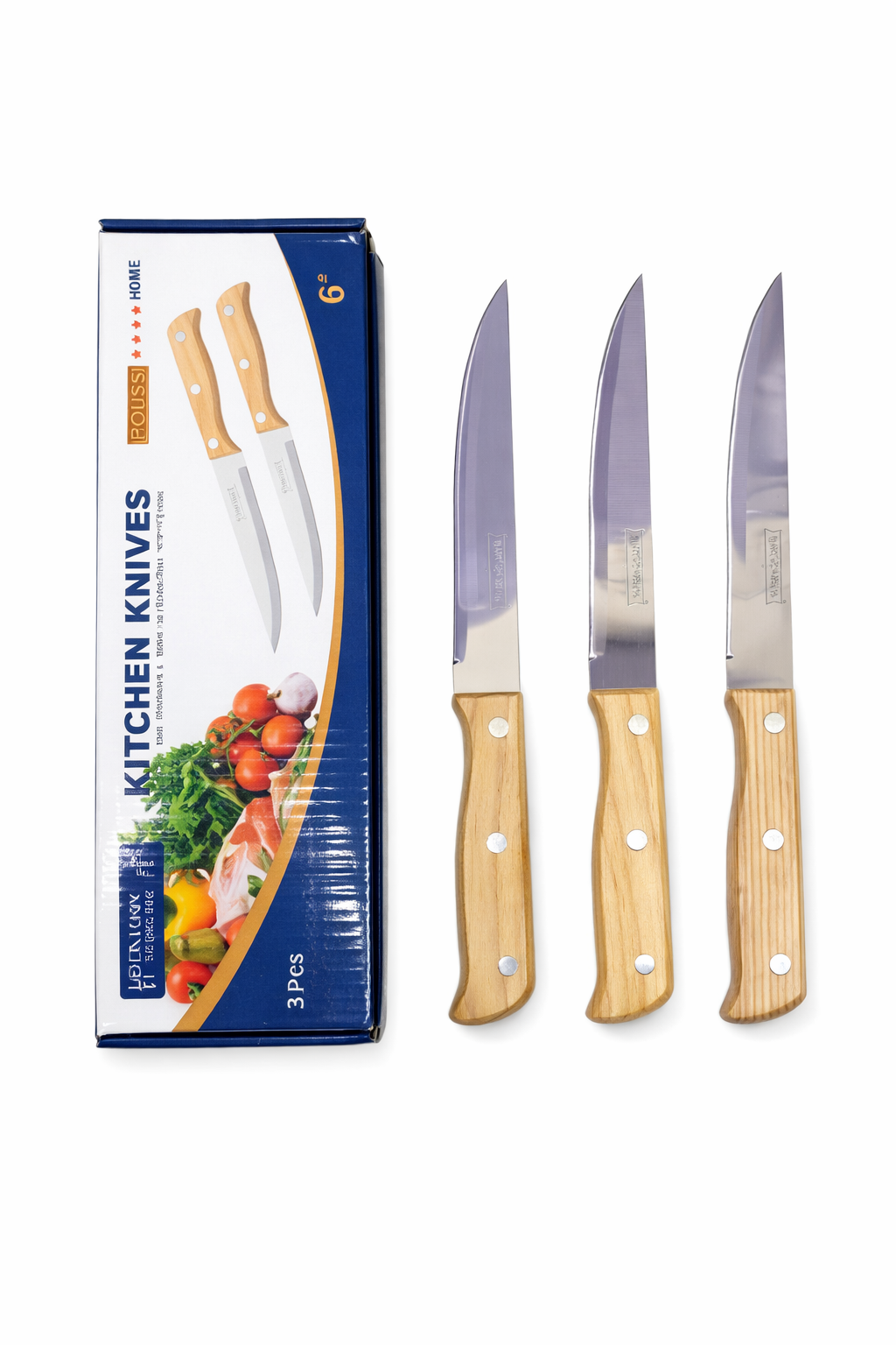 Generic Wooden Handle Knife 6 Inch No2233