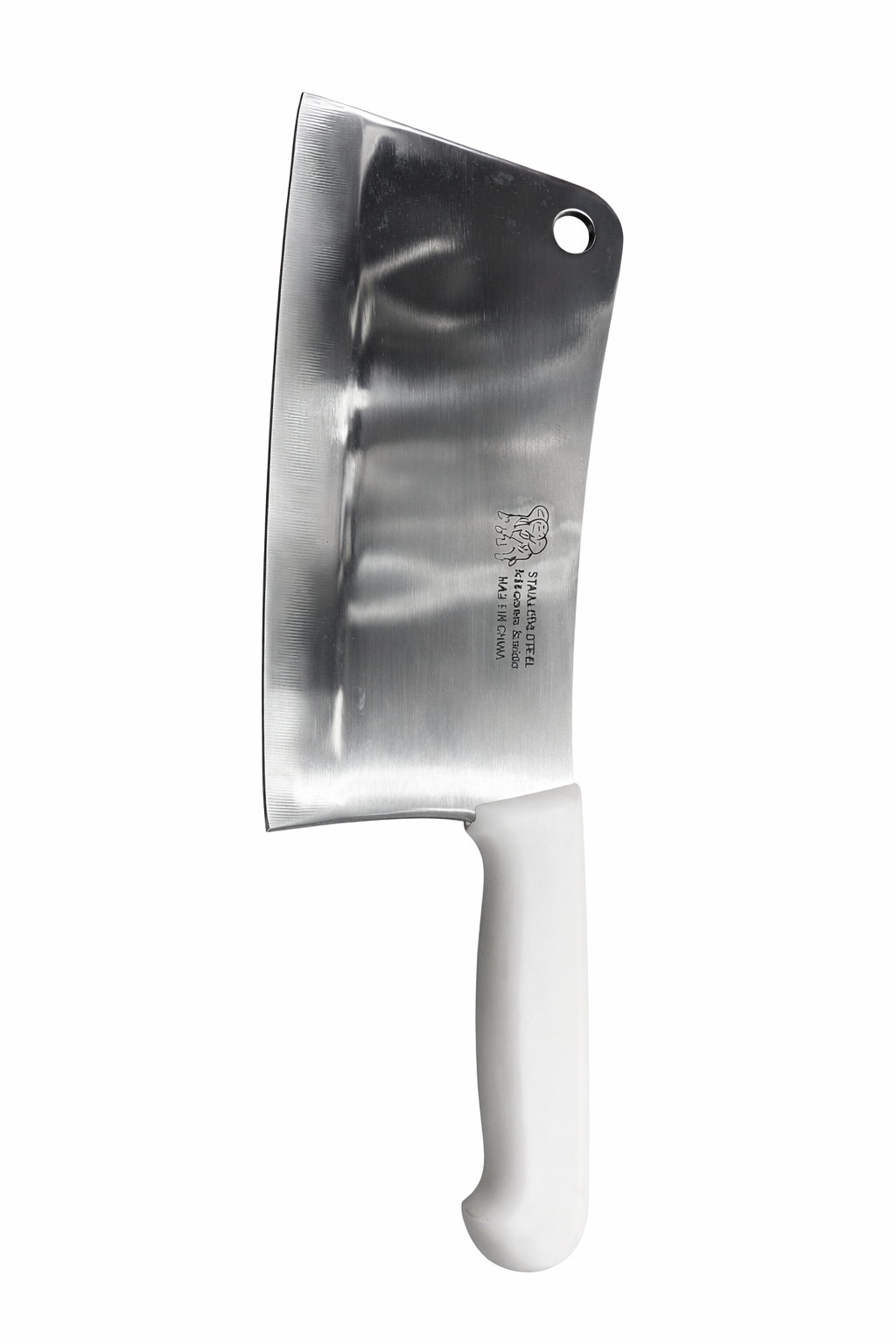 Generic White Handle Butcher Knife Whbk