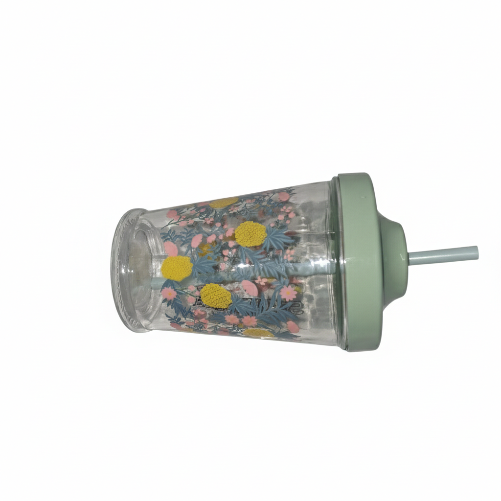 Delicious Renga Glass with Straw 370ml - Model 142013