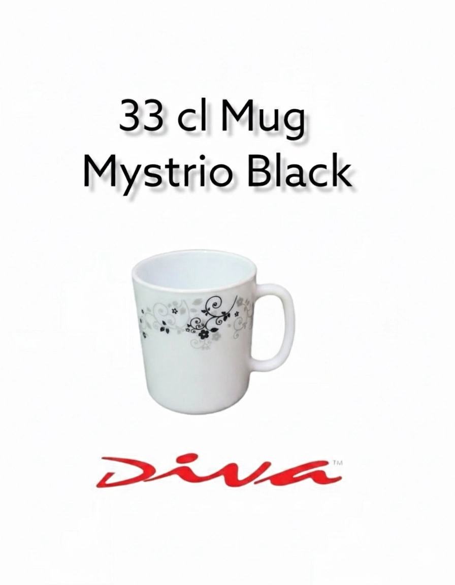 33MYBL DIVA 33CL MUG MYSTERIO BLACK 6PC