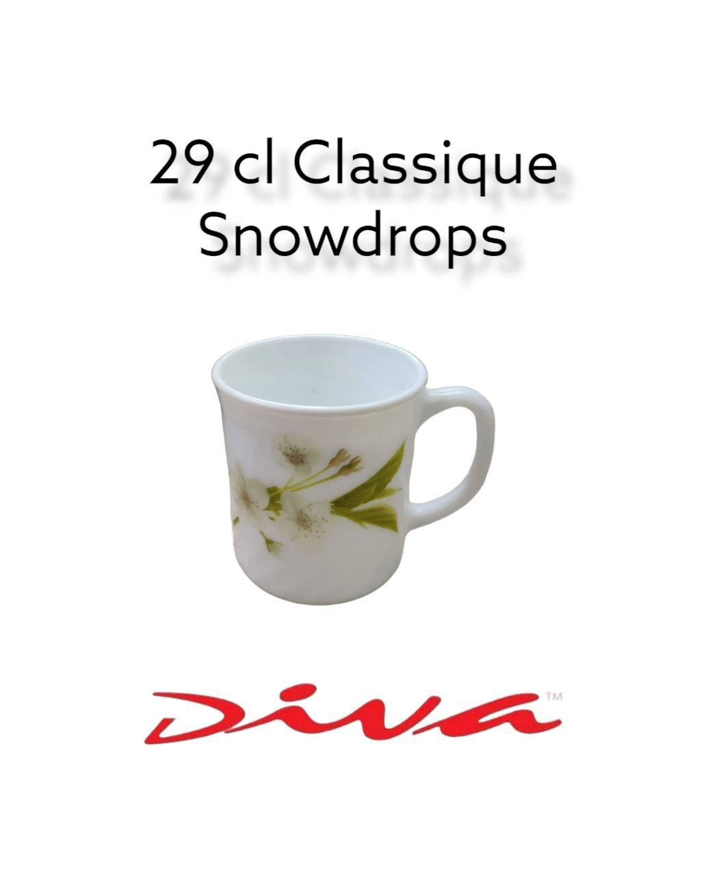 29SNDR DIVA 29CL MUGS SNOW DROPS 6PC 338599