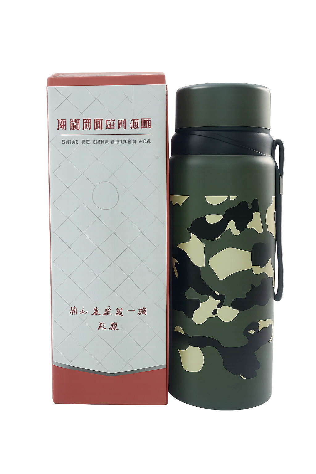 848424 FAB S/S FLASK 800ML ARMY 600705