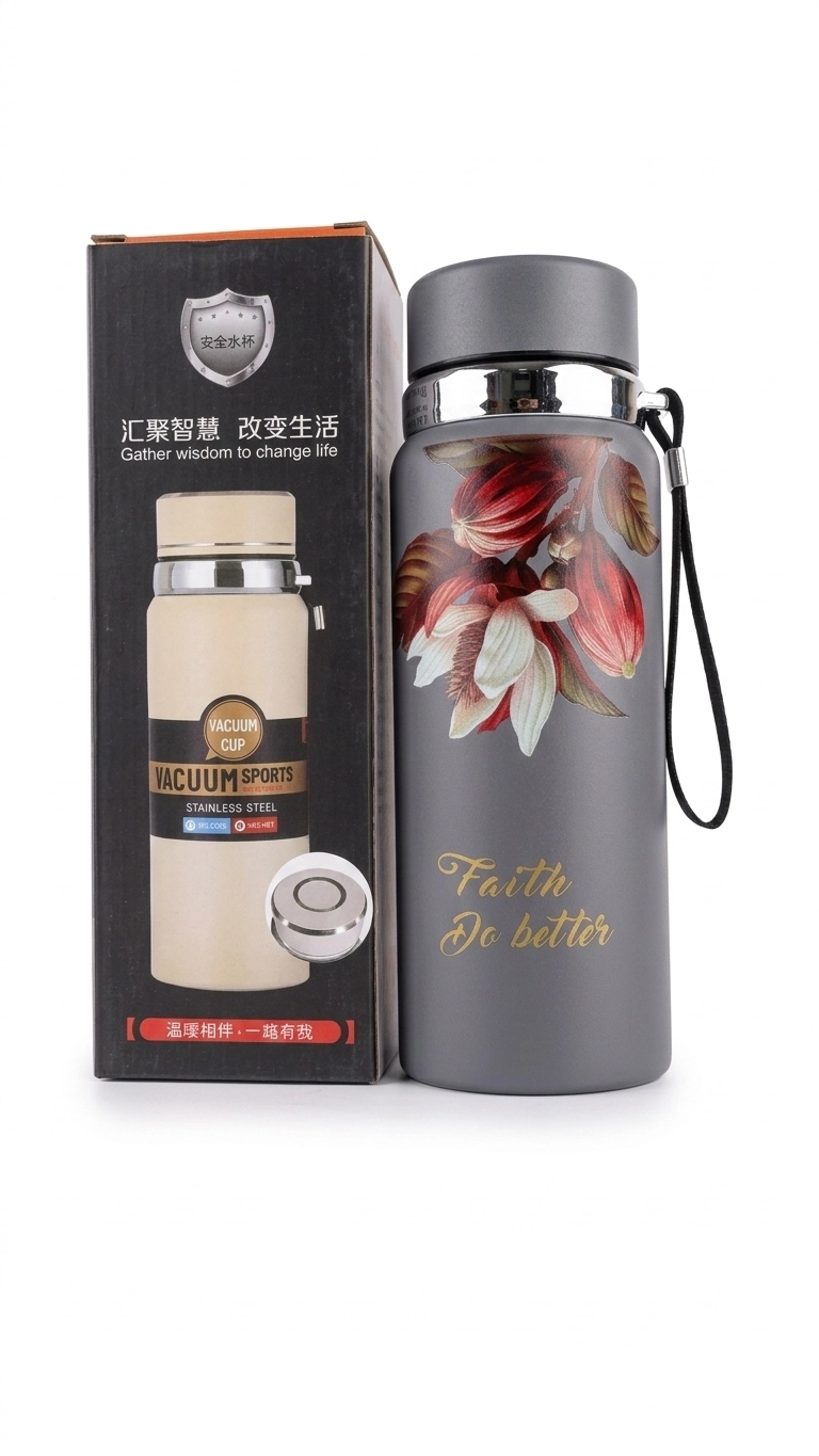 8484247 FAB S/S FLASK 800ML FAITH DO BETTER