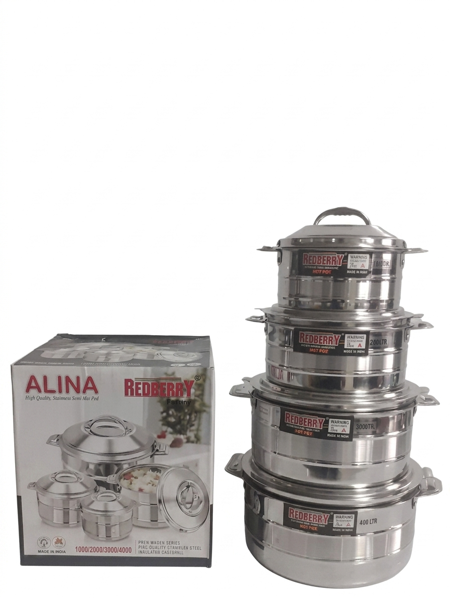 Redberry Alina stainless steel hot pot 4pcs 1/2/3/4  (A1234)