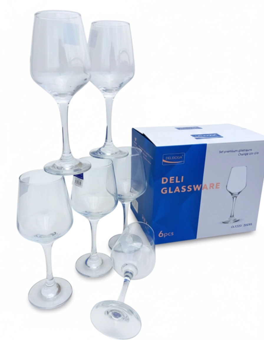 346580 GL1303 F/B GLORECA WINE GLASS 360ML 6PC