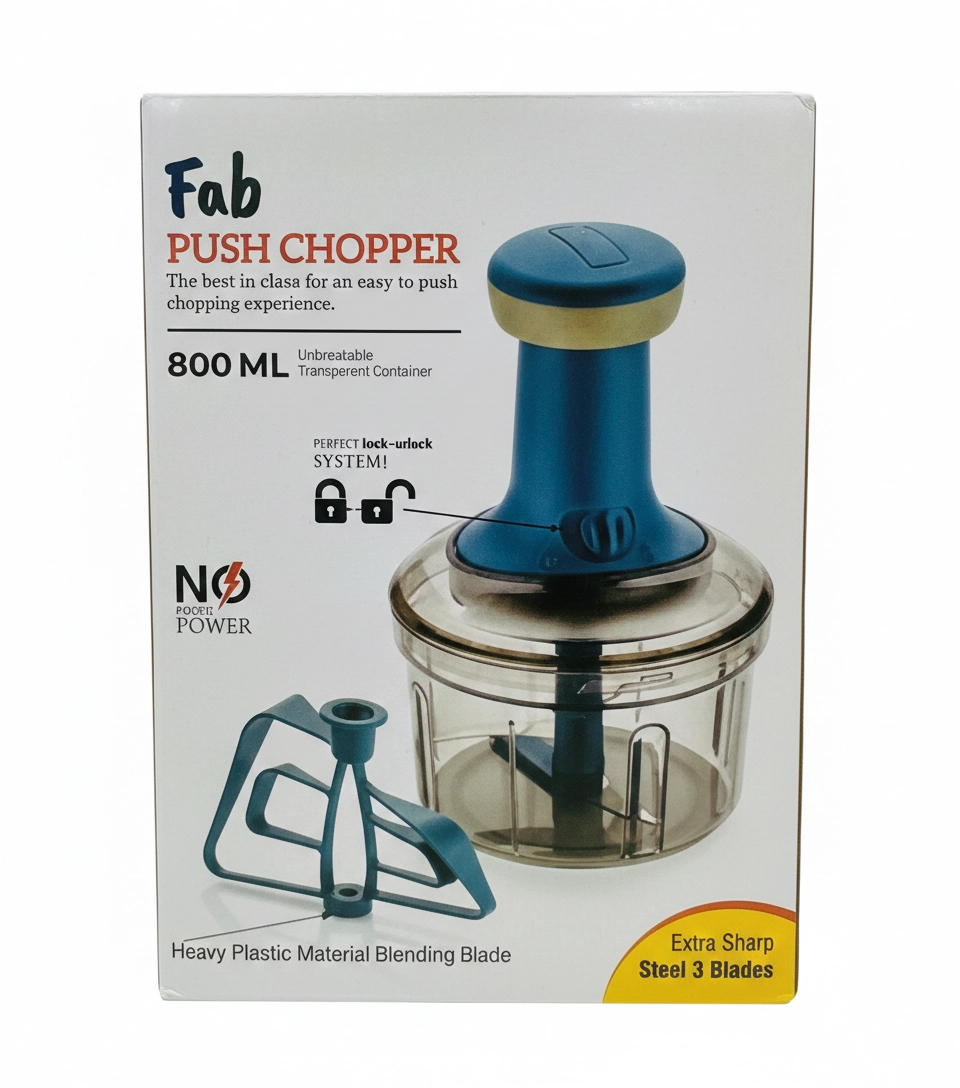 JFPC JOWEL FAB PUSH CHOPPER 800ML 3 BLADE