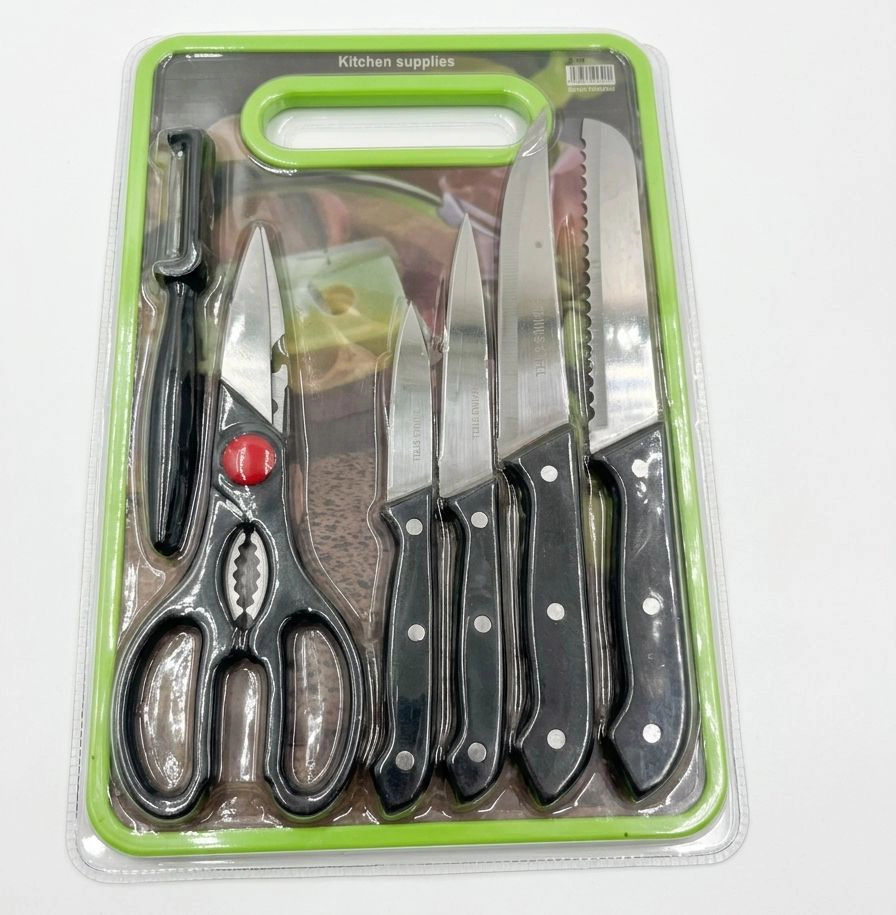 KNIFE SET PLASTIC CHOPPING BORD