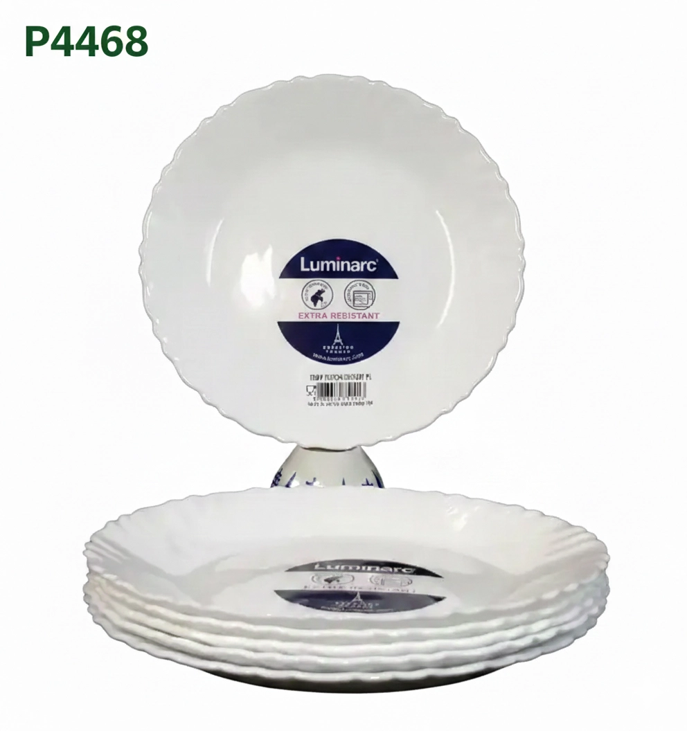 751413 P4468 FESTON WHITE DESSERT PLATE 6PC