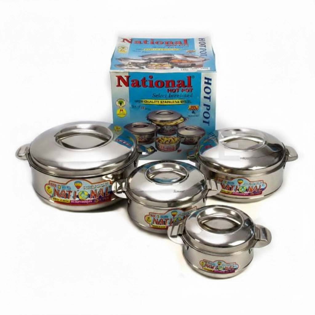 NAHP4 NATIONAL STEEL HOT POT 1/1.5/2.5/3.5 4PC