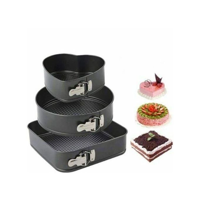 Nunix 3-Piece Cake Mould Set - 20cm, 22cm, 24cm Non-Stick Baking Tins