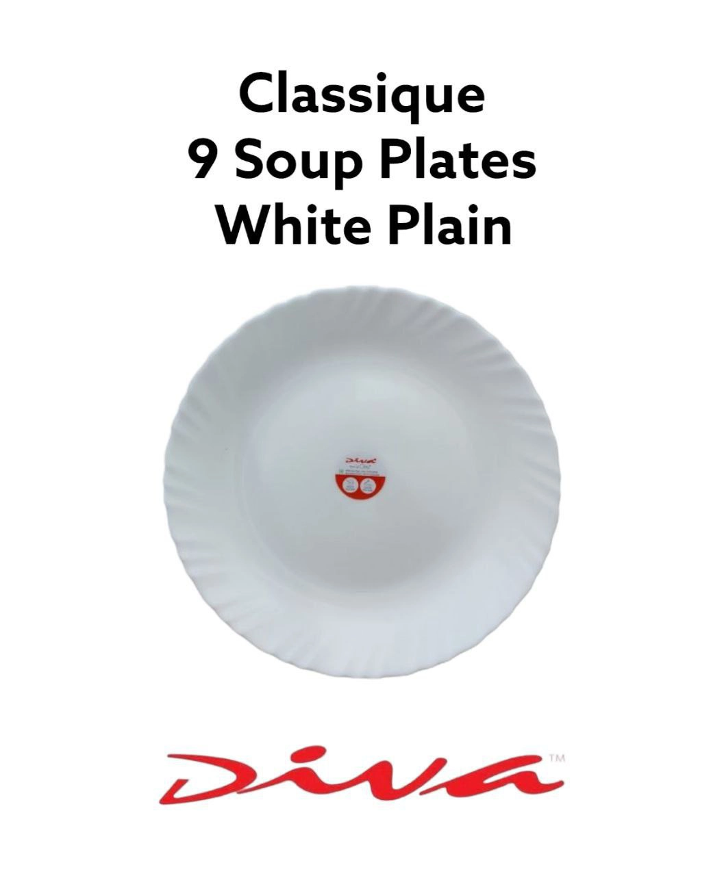 DIVA/SIGNATURE PLAIN SOUP PLATE 9 DSP9W 33129 055772