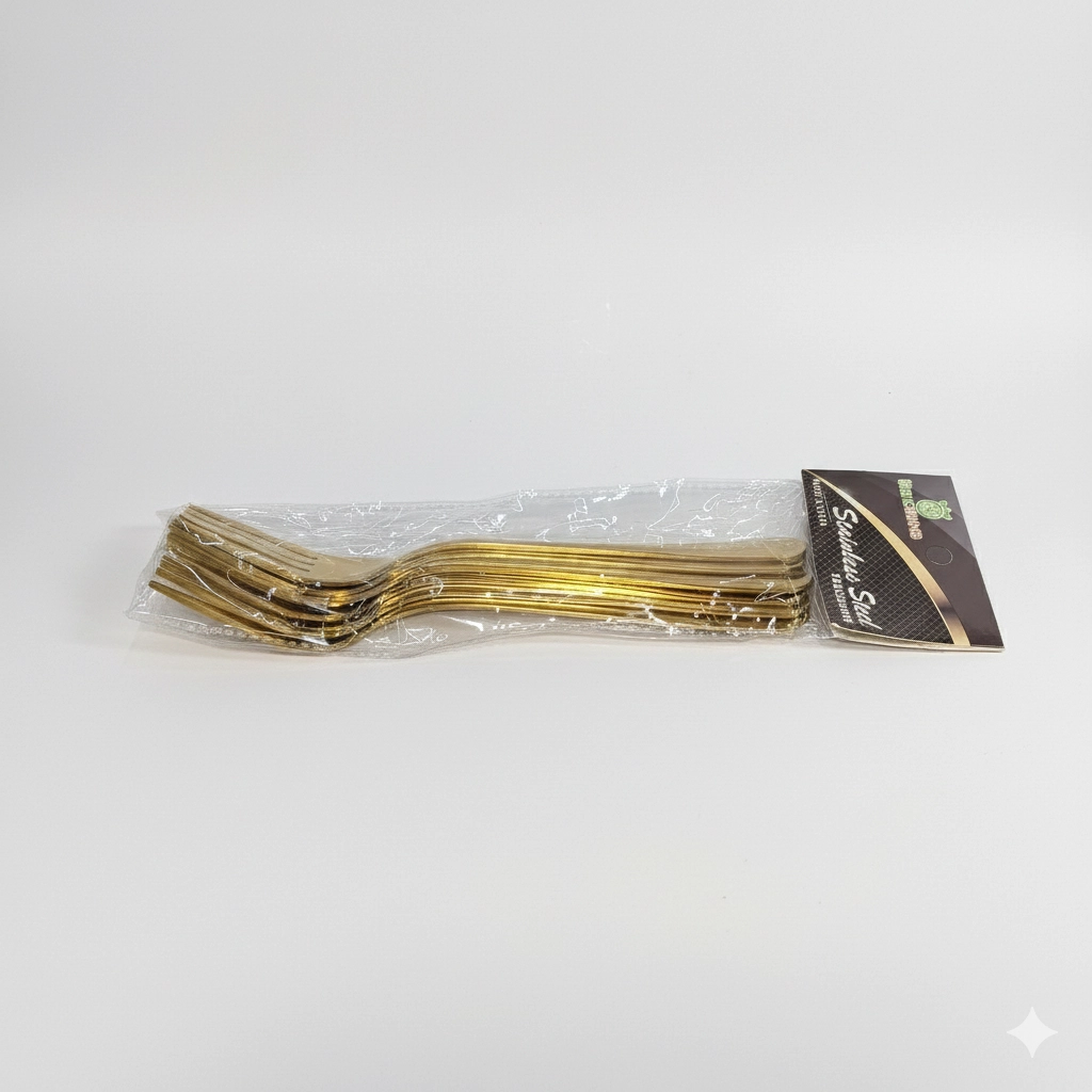 Qubaoshang Golden Fork Set 6pc