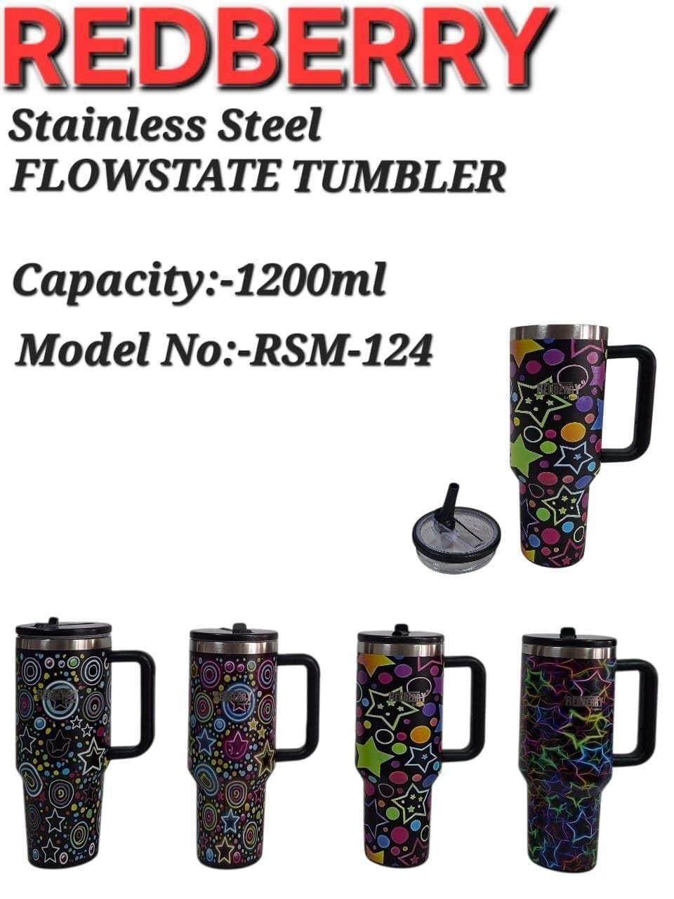 Rebberry Traveling Mug Deco 40oz Rbtm40 Rsm124