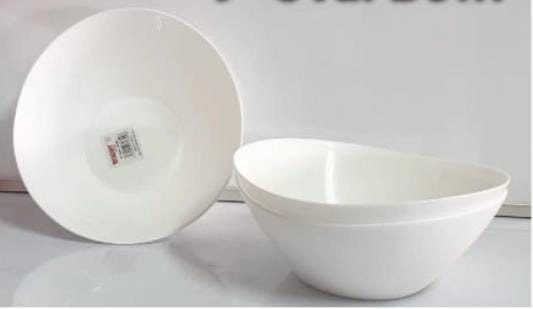 698496 R/B 9 INCH OVAL WHITE BOWL 22.9CM