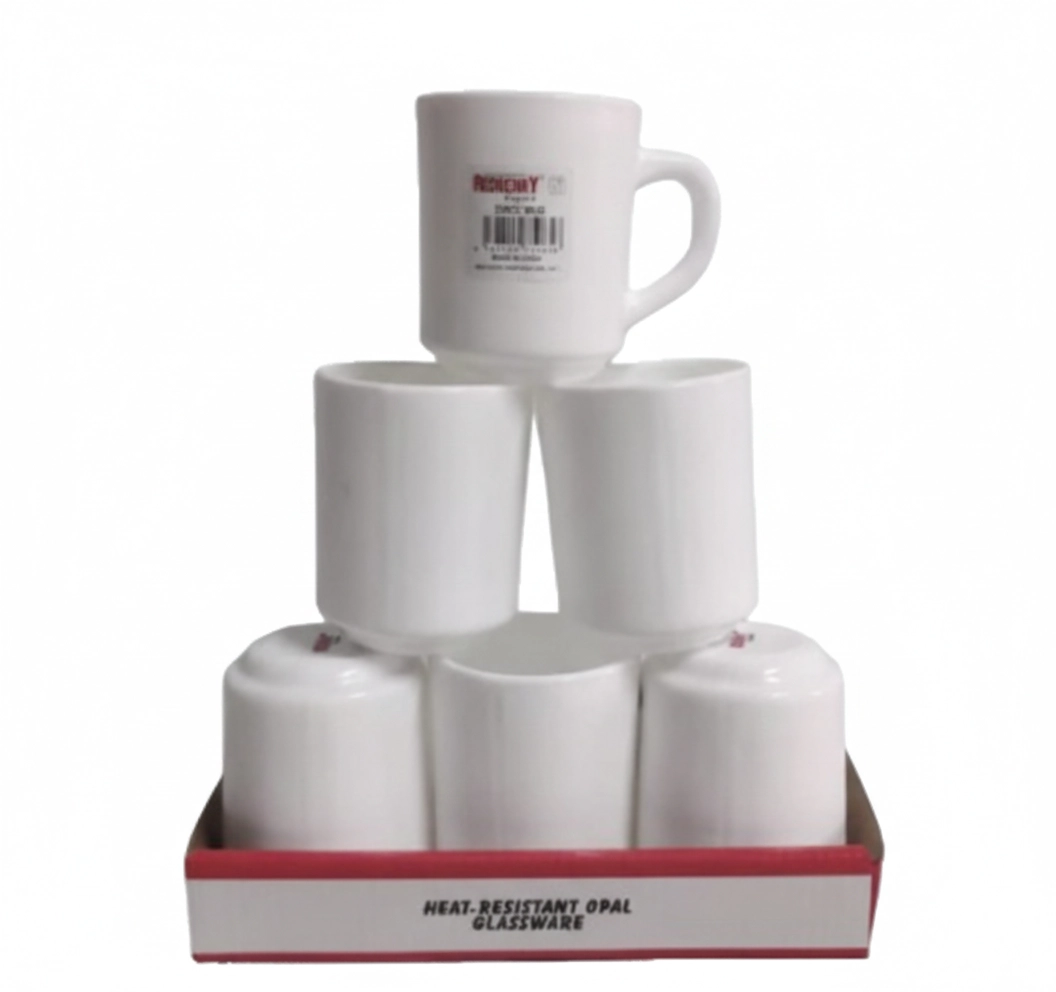 759658 R/B PLAIN WHITE MUG 230CC 6PC