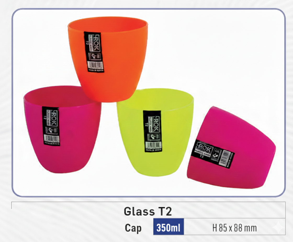 ROK Plastic Glass 450ml - Model PWT2COLOUR