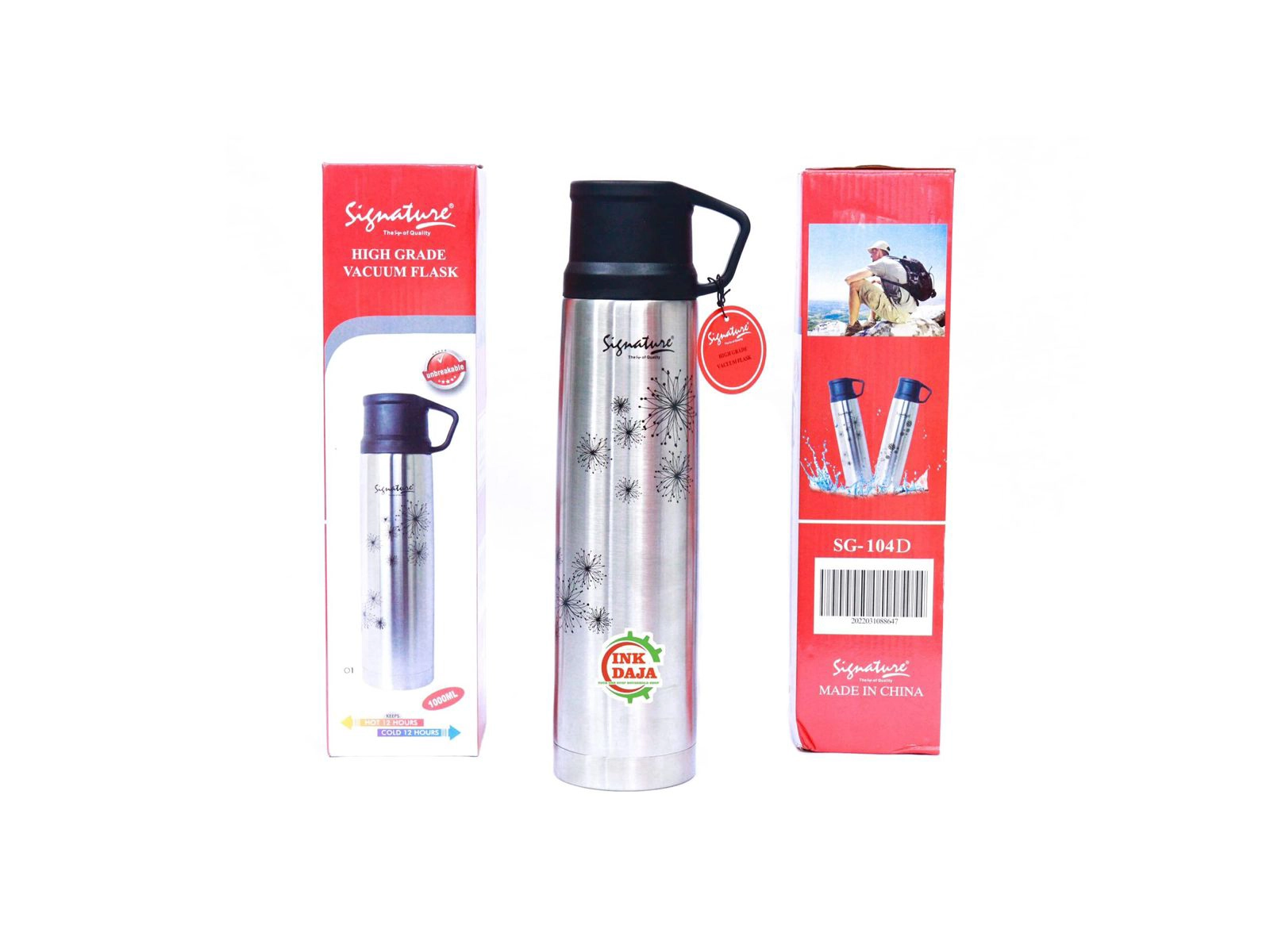 Signature Stainless Steel Flask - 1L (SG104D)