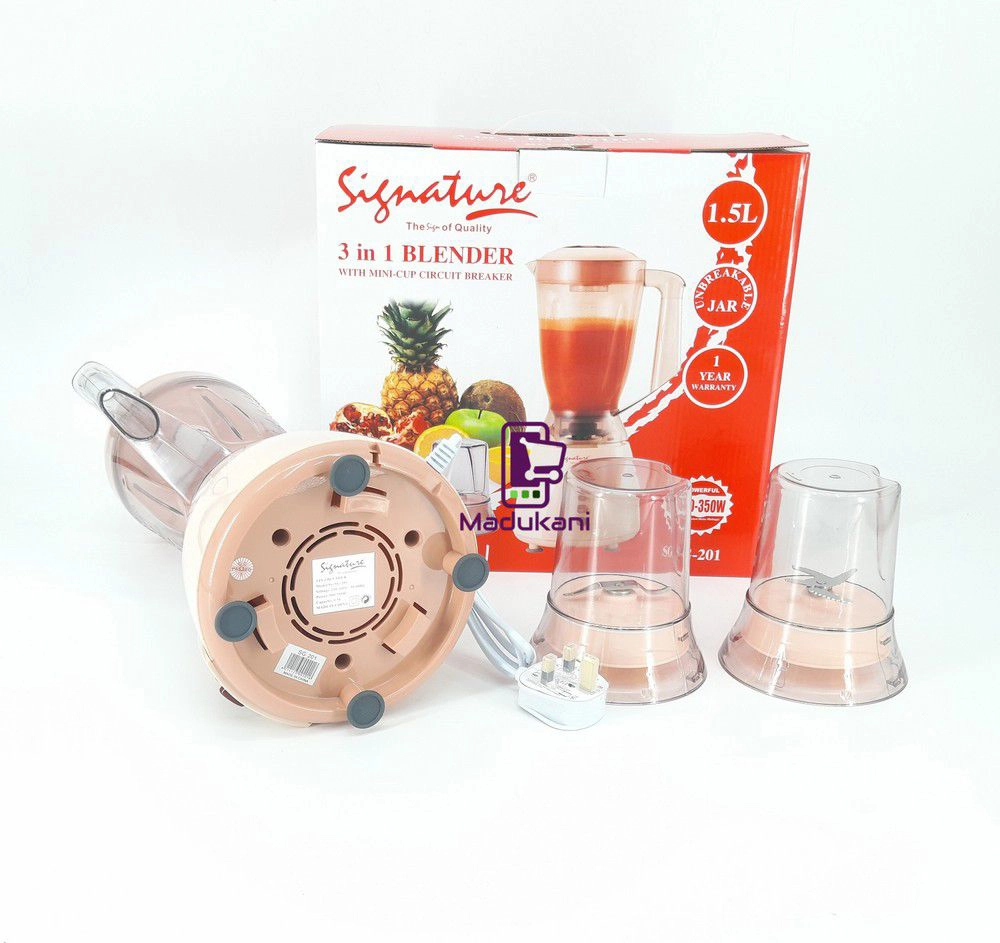 Signature Blender - 3-in-1, 1.5L Glass Jar, 350W (SG201)