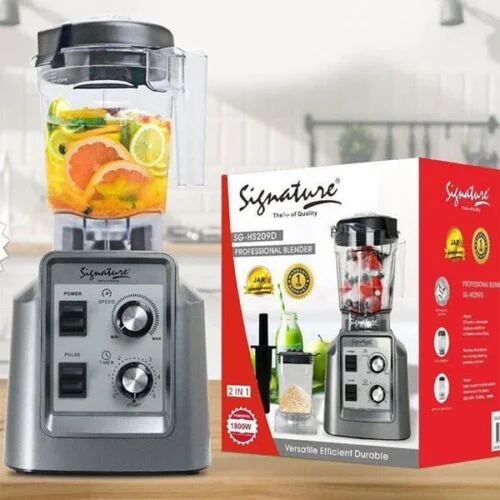 Signature SGHS209D Commercial Blender - 1800W, 2-in-1 (2L + 800ml Jars)