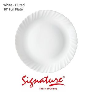 Signature plain white dinner plate 10inch 6pcs set 055383