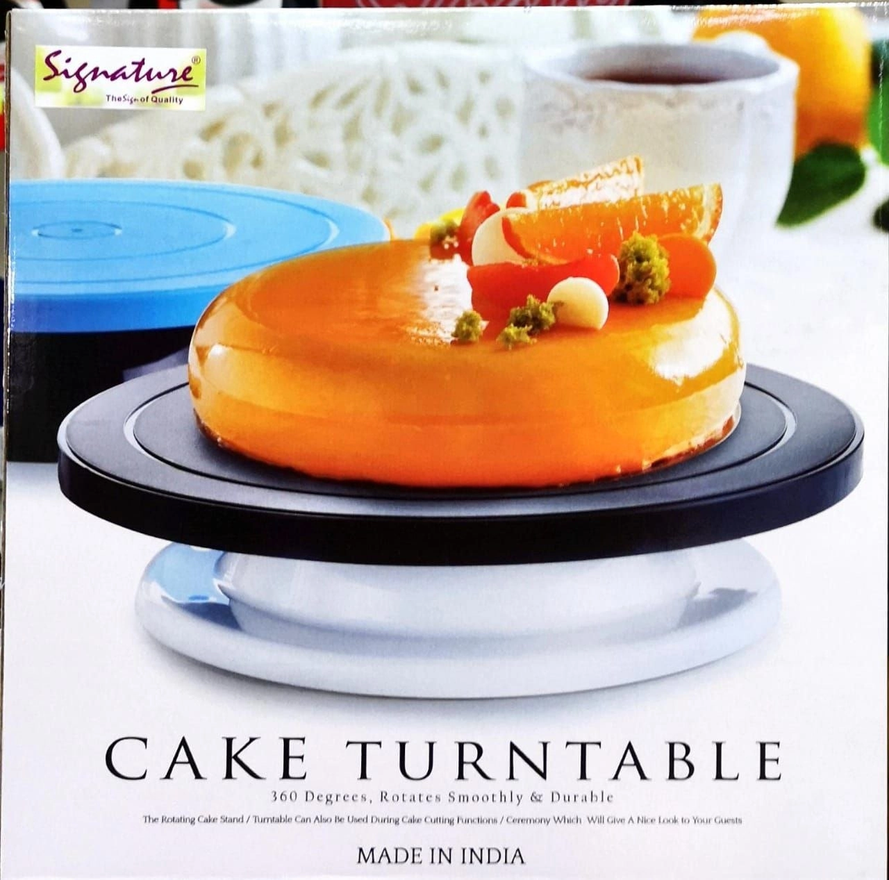 Signature 28cm Cake Turntable - 360° Rotating Decorating Stand
