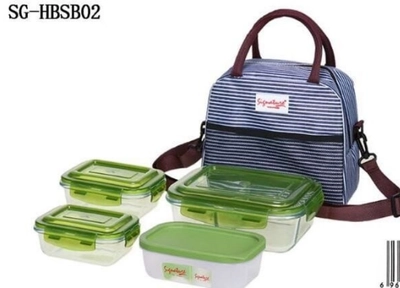 Signature 4pcs Lunch Box Set with Thermal Bag - 2x400ml + 2x1000ml