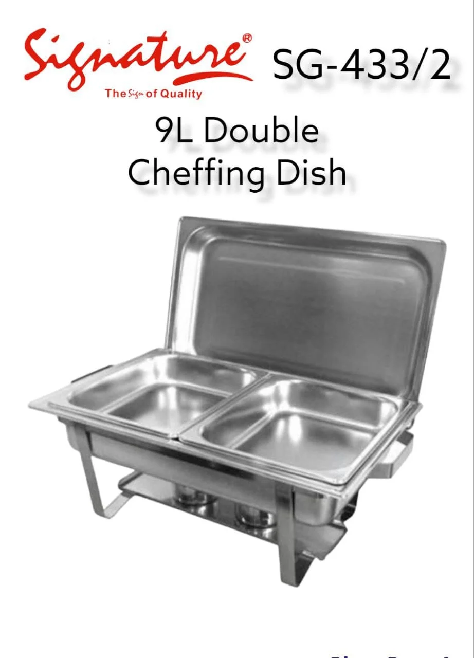 signature stainless steel chaffings dish  double (NL4332)