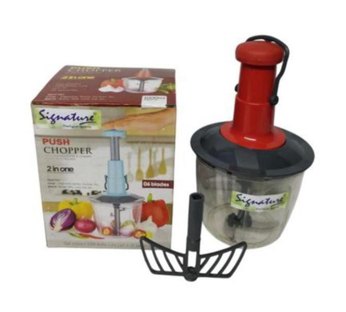 SGPC06 SIG PUSH CHOPPER 2IN1 06 BLADES 1000ML LIGHT