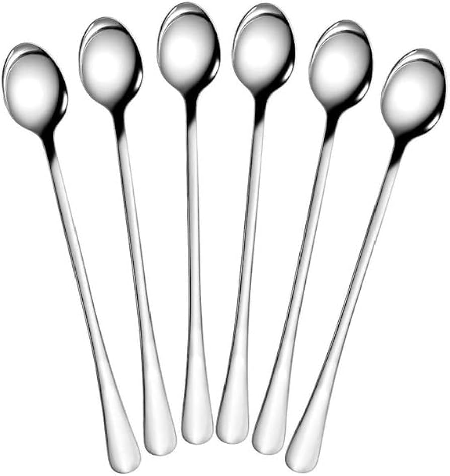 Signature Soda Faluda Spoon Set - 6 Pieces Stainless Steel (SGFS6)