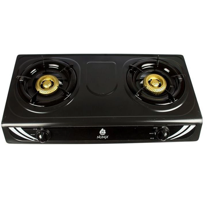 Nunix Gas Cooker - 2 Burners, Black (SS002)