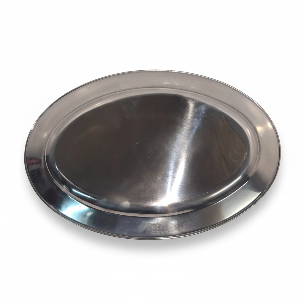 VICTORIA STEEL ROUND TRAY 40CM
