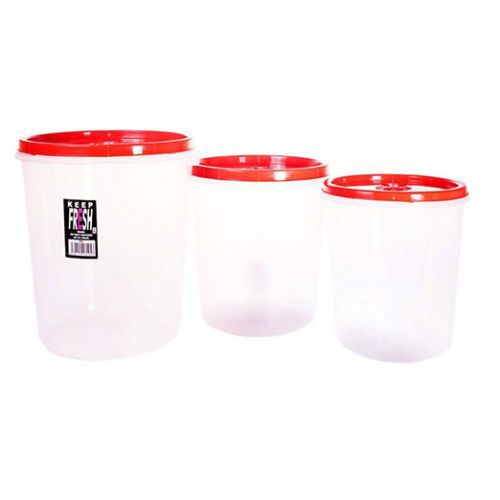 Adix Keep Fresh Round Container Set - 3 Pieces (Big)