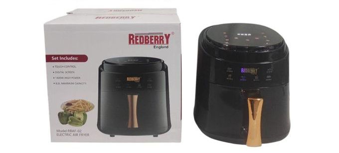 Rbaf02 Red Berry Air Fryer 8lt 1400w