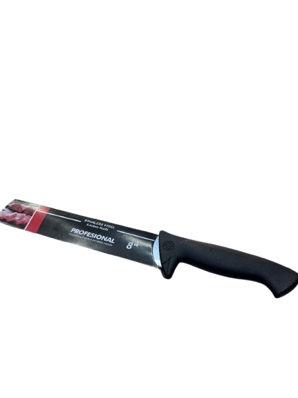 NT08 BLACK HANDLE KNIFE 8 INCHES