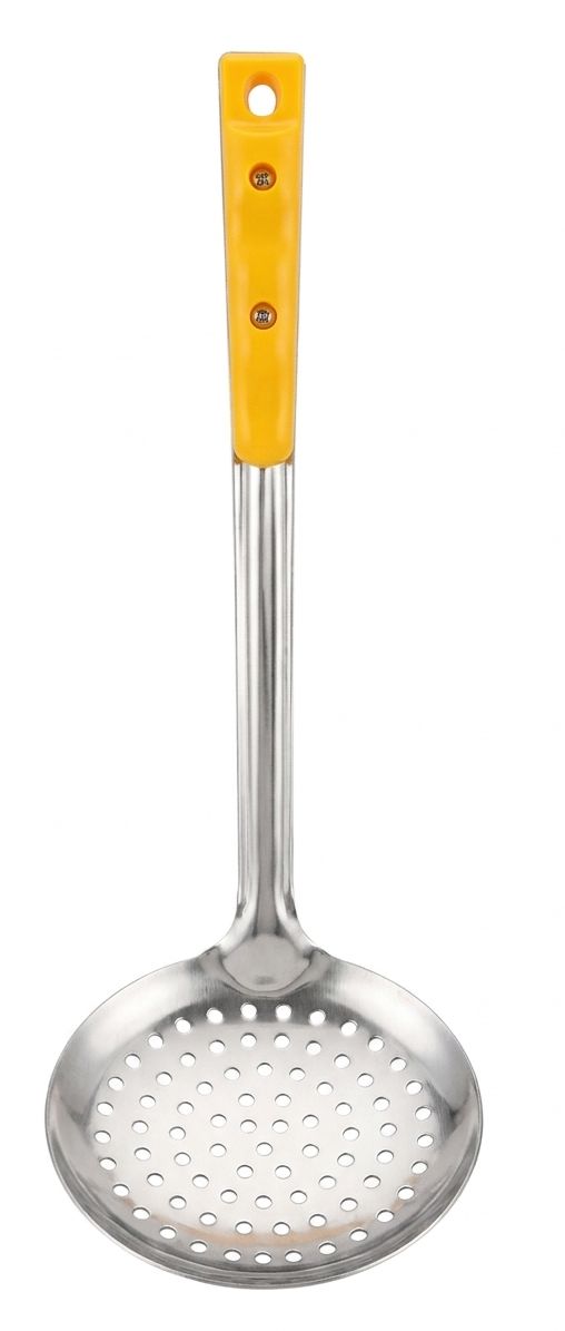Stainless Steel Chips Skimmer - Large, Yellow Handle (CSYH)