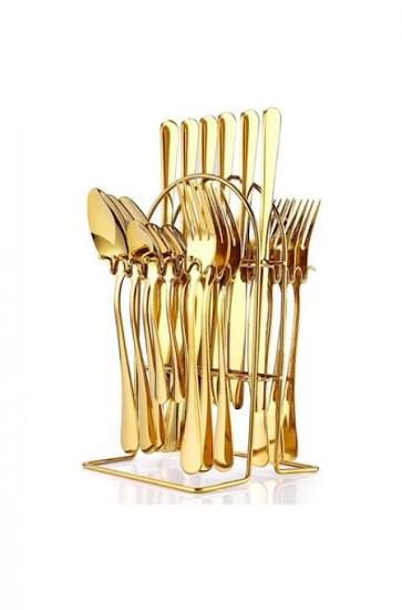 Redberry golden cutlery set 24pcs