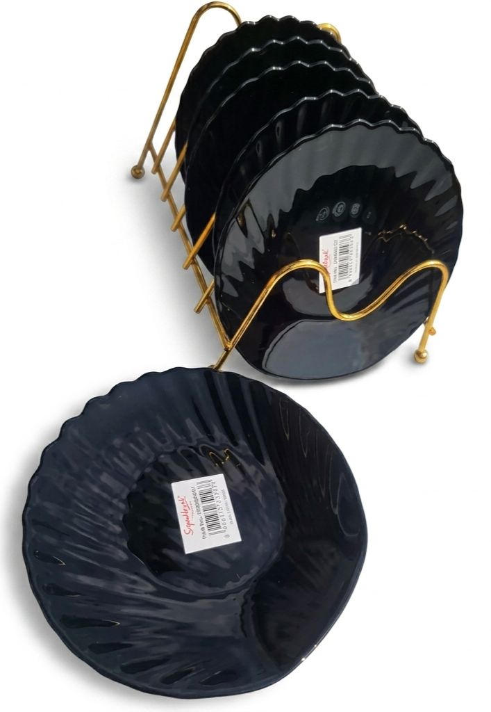 Sig Black Shell Soup Plate 6pc
